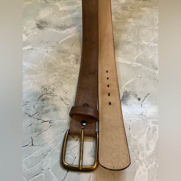 Classic Buxton Antique Maten Cowhide On Cowhide Split Size 38 Solid Brass Buckle - Picture 5 of 7